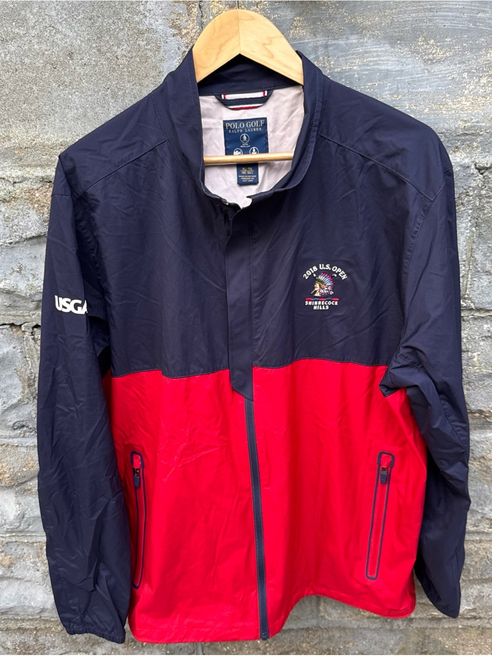 POLO Golf Ralph Lauren Jacket Men's XL Lightweight 2018 US Open Shinnecock Hills